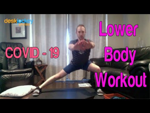30-Minute Lower-Body Strength Workout with Warm Up - No Equipment at Home | COVID-19 Edition
