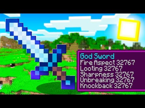 AA12 - MAX Level Sharpness 32767 Sword in Minecraft! (OP Enchantments)