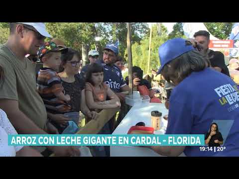 Fin de semana de fiesta en Cardal, Florida, con un arroz con leche gigante de 8.000 porciones