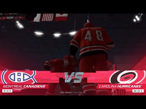 NHL 21 Full Match - Montreal Canadiens vs Carolina Hurricanes - Simulation