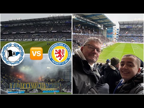 Alm Offensive🔥⚽️|1.Heimsieg 2026💪🏽|Arminia Bielefeld vs. Eintracht Braunschweig🧨🖤🤍💙|Stadionvlog🏟️📸