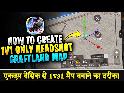 Create 1V1 Only Headshot Craftland Map Tutorial | How To Create / Make Craftland Map In Free Fire