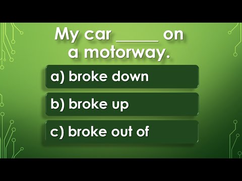 Phrasal Verbs - Break | English Vocabulary Test