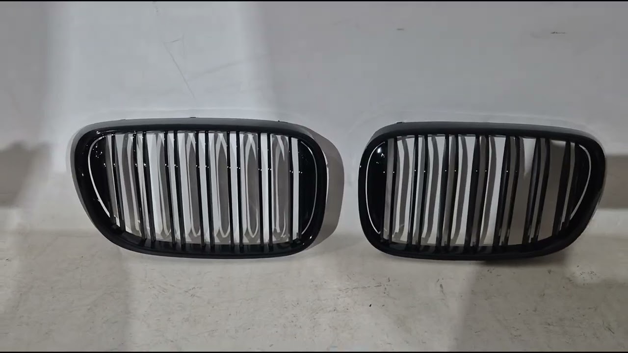BMW 7 Series G11/G12 2015-2022 Grilles M-Look (2016-2019, Noir Brillant) Video 1