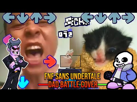 SANS DAD BATTLE BUT Towel CAT VS ANGRY ASIAN GUY - Friday Night Funkin' Week 1