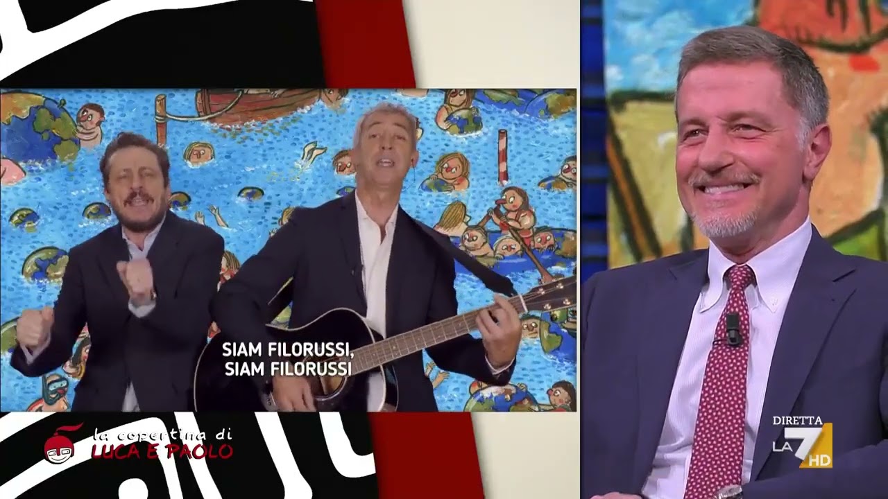 Luca e Paolo a DiMartedì: "Siamo i Watussi" diventa "Siam filorussi"