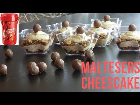 MALTESERS CHEESECAKE CUPS - HOW TO MAKE NO BAKE MALTESERS CHEESECAKE