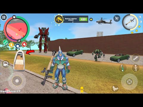 Rope Hero: Vice Town (Rope Hero Drive Boat on Dirt Track) RPG Launcher Destroy - Android Gameplay HD