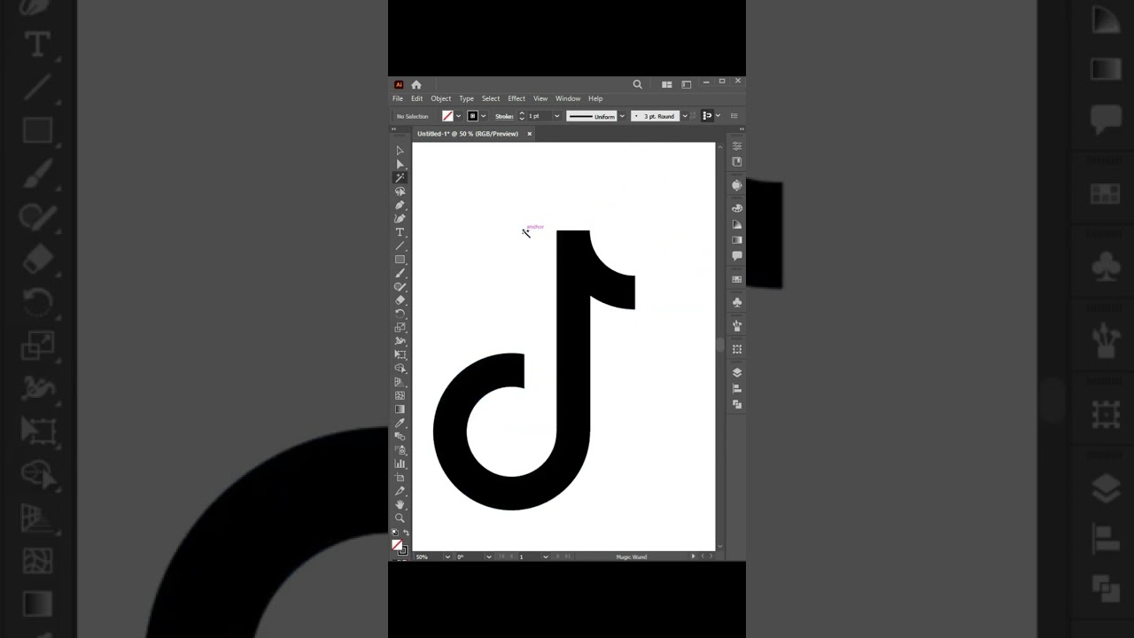 Modern Tiktok logo design | Adobe illustrator tutorial #shorts #logo #viral
