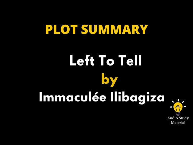 Vídeo relacionado con Left to Tell: One Woman's Story of Surviving the Rwandan Genocide