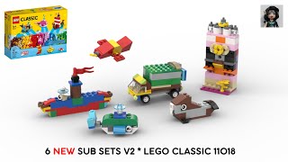 6 NEW SUB SETS Lego classic 11018 ideas How to build