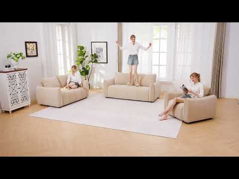 Gambar Informa Eloise Set Sofa Fabric - Krem Beige