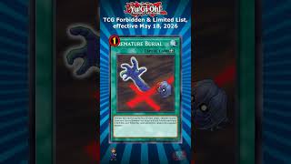Yu-Gi-Oh! TCG Forbidden & Limited List effective May 18, 2026 #yugioh #tcg #banlist #yugiohtcg