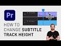How to change the subtitle track in Adobe Premiere Pro
