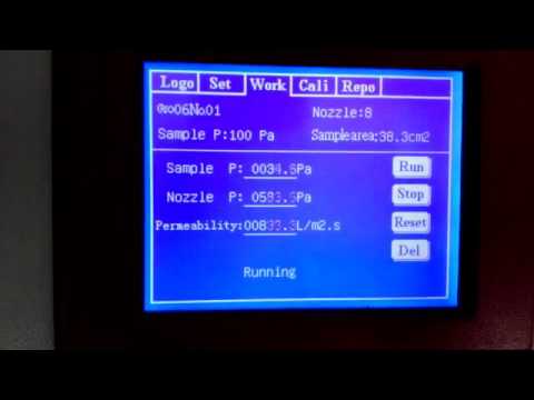 Foam Air premeability tester