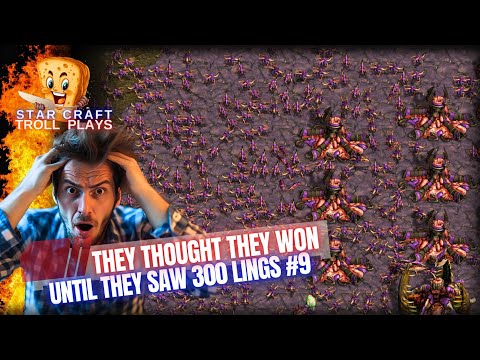 StarCraft Troll Plays  |  Using 300 Zerglings to Kill Players in a 1v4  |  How To Gameplay