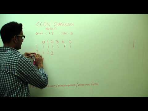 Coin Changing Number of ways to get total dynamic programming