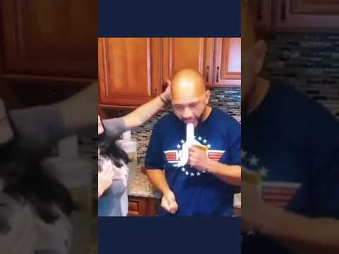 wife shoves banana in husband's mouth #shorts #memes #funny #tiktok