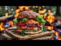 ULTIMATE SALMON BURGER Made From Scratch ASMR Outdoor Cooking