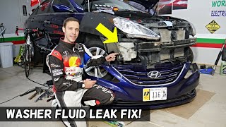 LEAKING WINDSHIELD WASHER FLUID FIX demonstrated on Hyundai