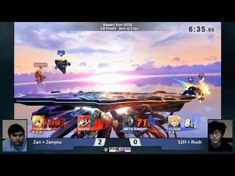 KKON18 Teams: SSB Wii U - LF - Zan + Zenyou vs S2H + Rush