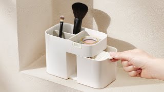 Viva Compact Cosmetic Organiser with Drawer - Shell