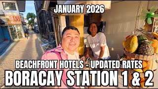 UPDATED BORACAY HOTEL RATES 2026 | Station 1 & 2 Beachfront Walking Tour + Agoda Prices