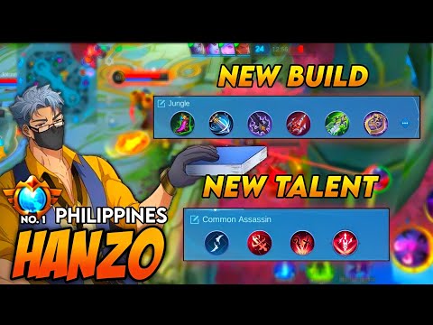 HANZO FAST FARMING ROTATION EASY KILL | TOP 1 PHILIPPINES HANZO BEST BUILD & EMBLEM | GAMEPLAY