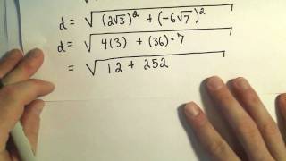 The Distance Formula and Finding the Distance Between Two Points - Example 2