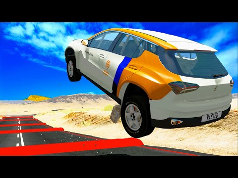 BeamNG DRIVE - Brutal Speed Bumps Crashes #19