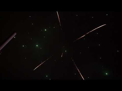 4inch green peony with silver palm tree core and silver tail (445.4022)