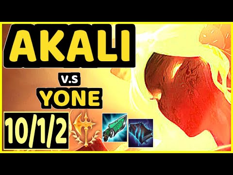 KARIS (AKALI) vs YONE - QUADRAKILL 10/1/2 KDA MID CHALLENGER GAMEPLAY - KR