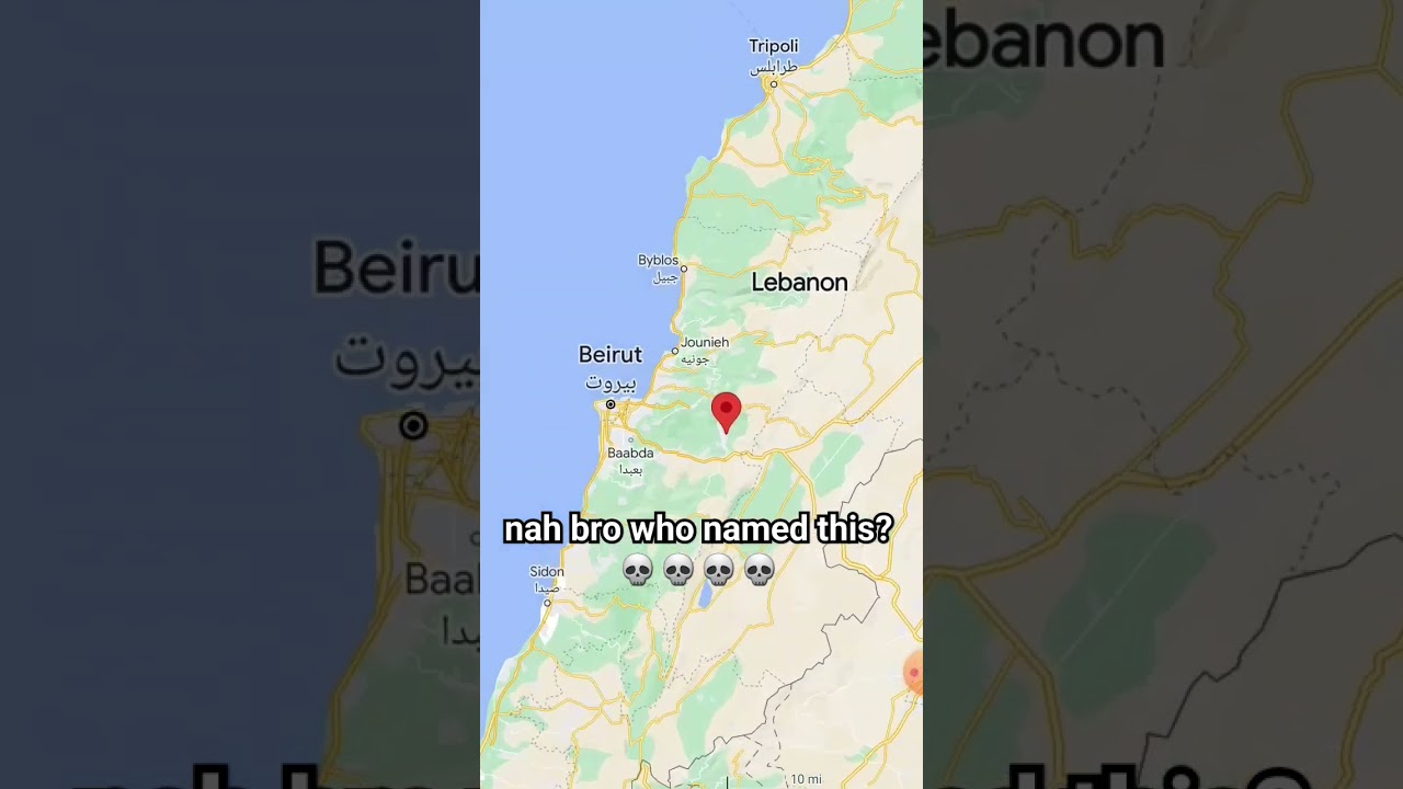 only in Lebanon 🇱🇧💀 #map #googlemaps #amongus #lebanon #nah #ayo #shorts