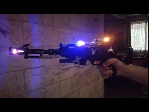 Combat Gun with Flashing Lights and Sound Battery Operated