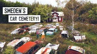 Exploring Sweden’s CAR GRAVEYARD! + Campfire Dinner at Ecolodge