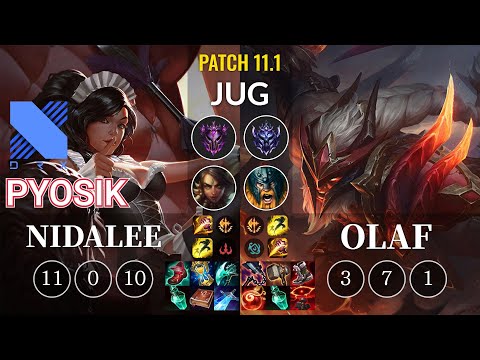 DRX Pyosik Nidalee vs Olaf Jungle - KR Patch 11.1