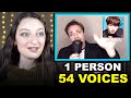 ONE GUY, 54 VOICES reaction!! famous singer impressions - he can copy ANY artist🤯