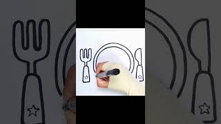 How to Draw a Fruit Plate | Fruit Plate Drawing, Coloring and Painting for Kids & Toddlers