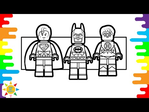 LEGO Justice League Coloring | DC comics Superheroes Coloring | Elektronomia & RUD - Memory