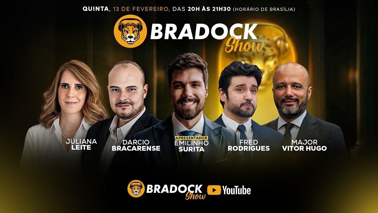 Bradock Show 13/02/26 - Emilinho Surita, Darcio, Ju Leite, Fred Rodrigues e Major Vitor Hugo