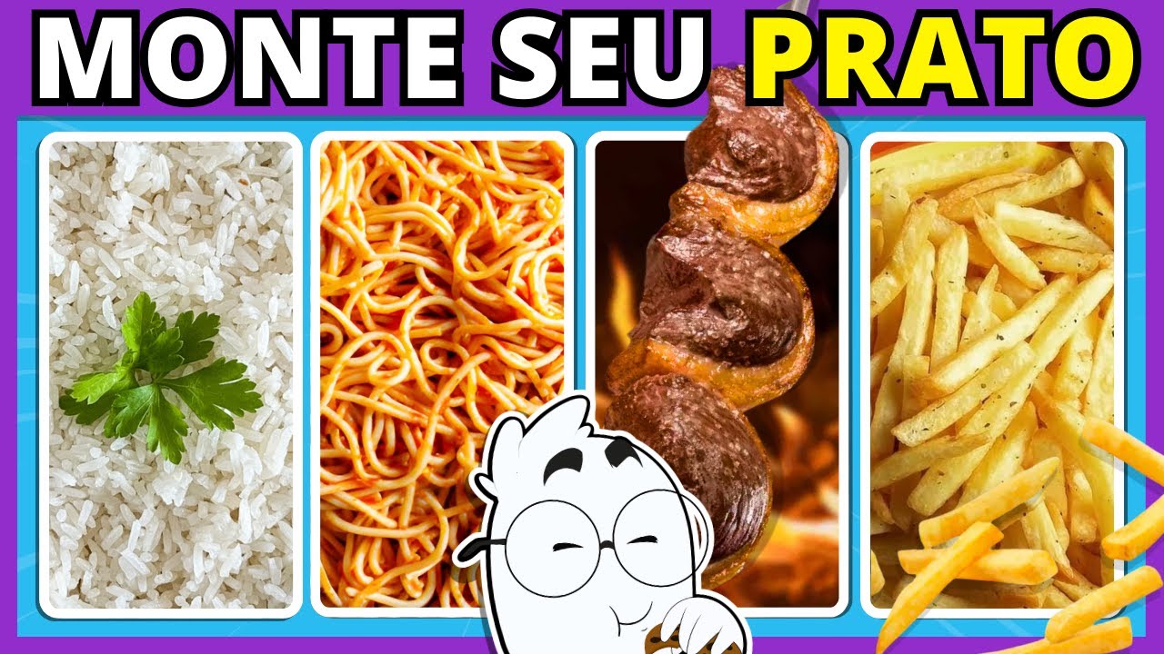 🍛🥤 MONTE O SEU PRATO DE ALMOÇO | Edição: Comida | Jogo das escolhas | #quiz #buuquiz
