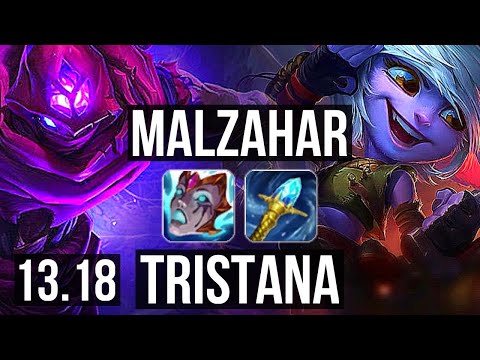 MALZAHAR vs TRISTANA (MID) | 7.5M mastery, 4400+ games, 7/1/5, Rank 9 Malz | BR Challenger | 13.18