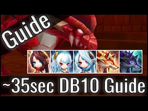 SUMMONERS WAR: ~35sec DB10 Speed Team Guide (German / Deutsch)