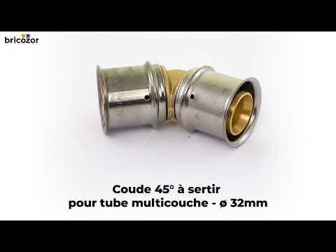 Coude 45° multicouche à sertir pour tube multicouche MULTITUBO