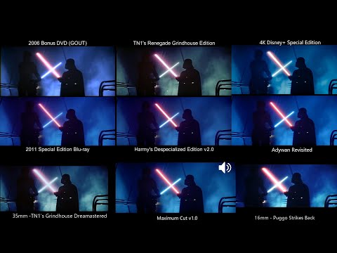 Luke vs Darth Vader Comparison | The Empire Strikes Back (Blu-ray, DeEd, GOUT, Maximum Cut)