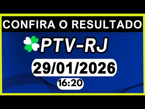 AO VIVO - Resultado Do Jogo Do Bicho PTV-RIO 16:20 | 29/01/2026