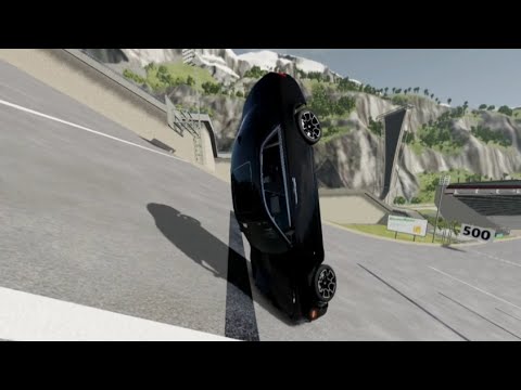 I crash tne rolls royce ghost! (car jump 1)  (beam ng studio) [beam NG drive]
