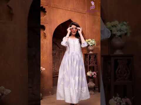 Poonam Designer Raga Print Rayon Two-Tone Wholesale Gown Catalog – product video thumbnail