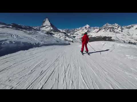 Skiing in the Alps 4K POV Zermatt/Cervinia