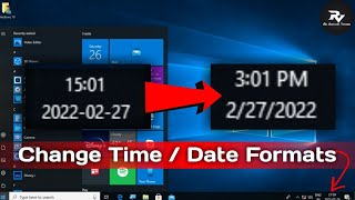 How to Change Clock to 24 Hour Format from 12 Hour in Windows 10? | Change Time and Date Format
